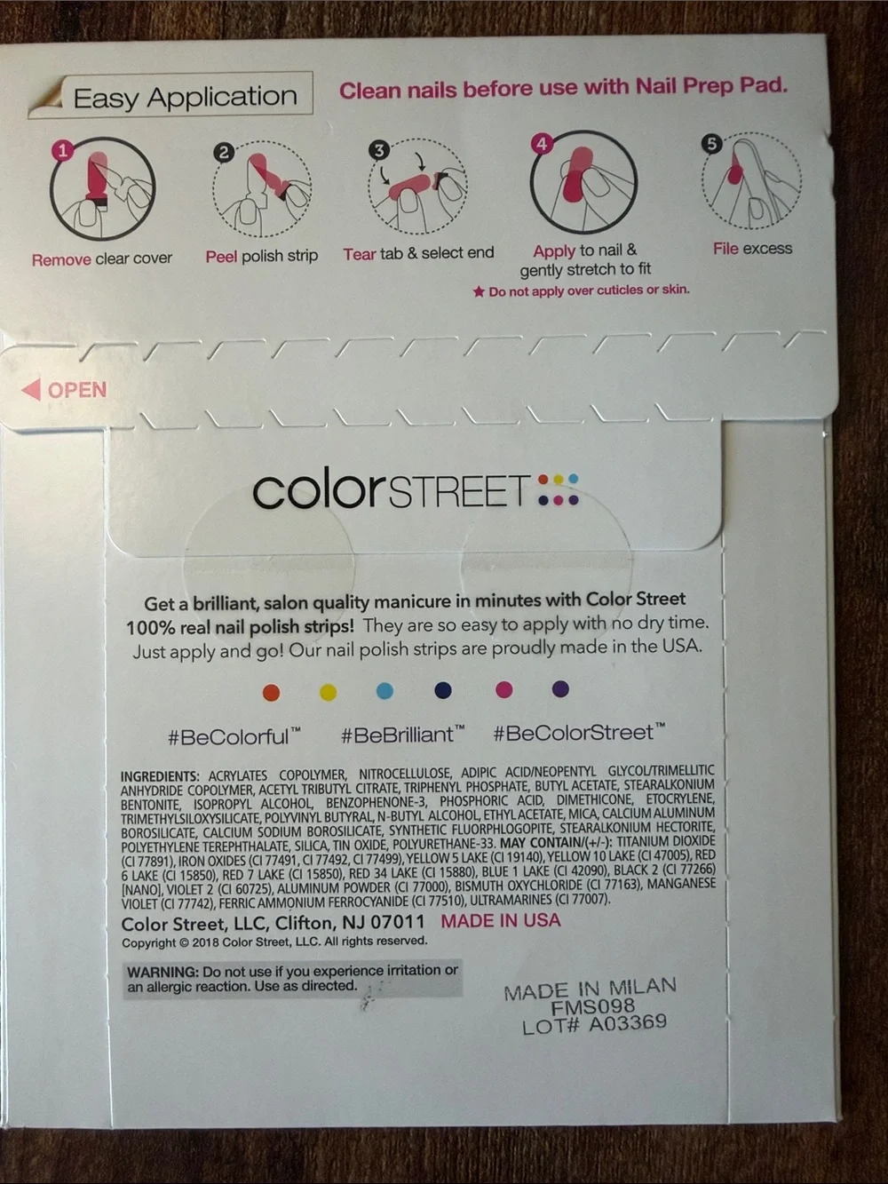 Color Street Nail Polish Strips - Made In Milan